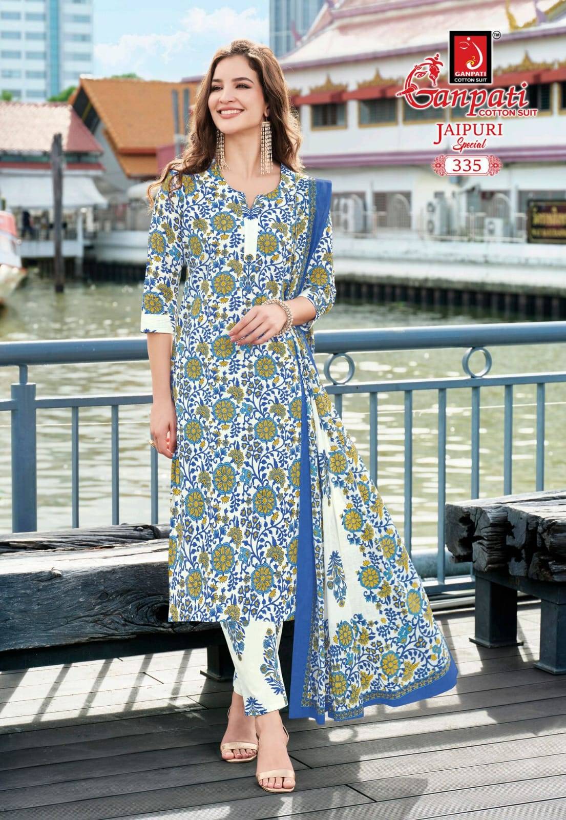 Ganpati jaipuri special vol-16 cotton wholesale dress material